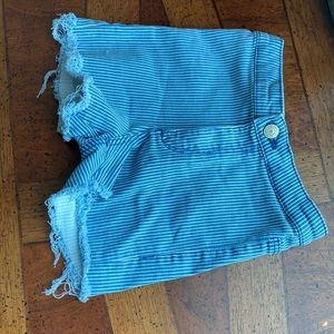 zara girls lined jean shorts